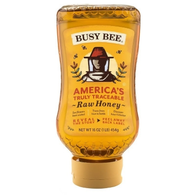 Busy Bee KHRM00408159 16 oz USA Inverted Pet Raw Honey 