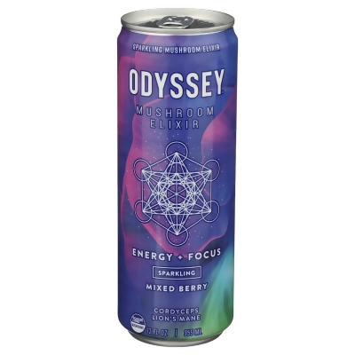 Odyssey Elixir KHCH00392604 12 fl oz Energy Drink Plus Focus Mixed Berry 