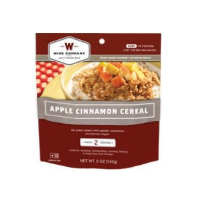 Wise Company 05-512 6ct Pack -Outdoor Apple Cinnamon Cereal - 2 Serving Pouch 