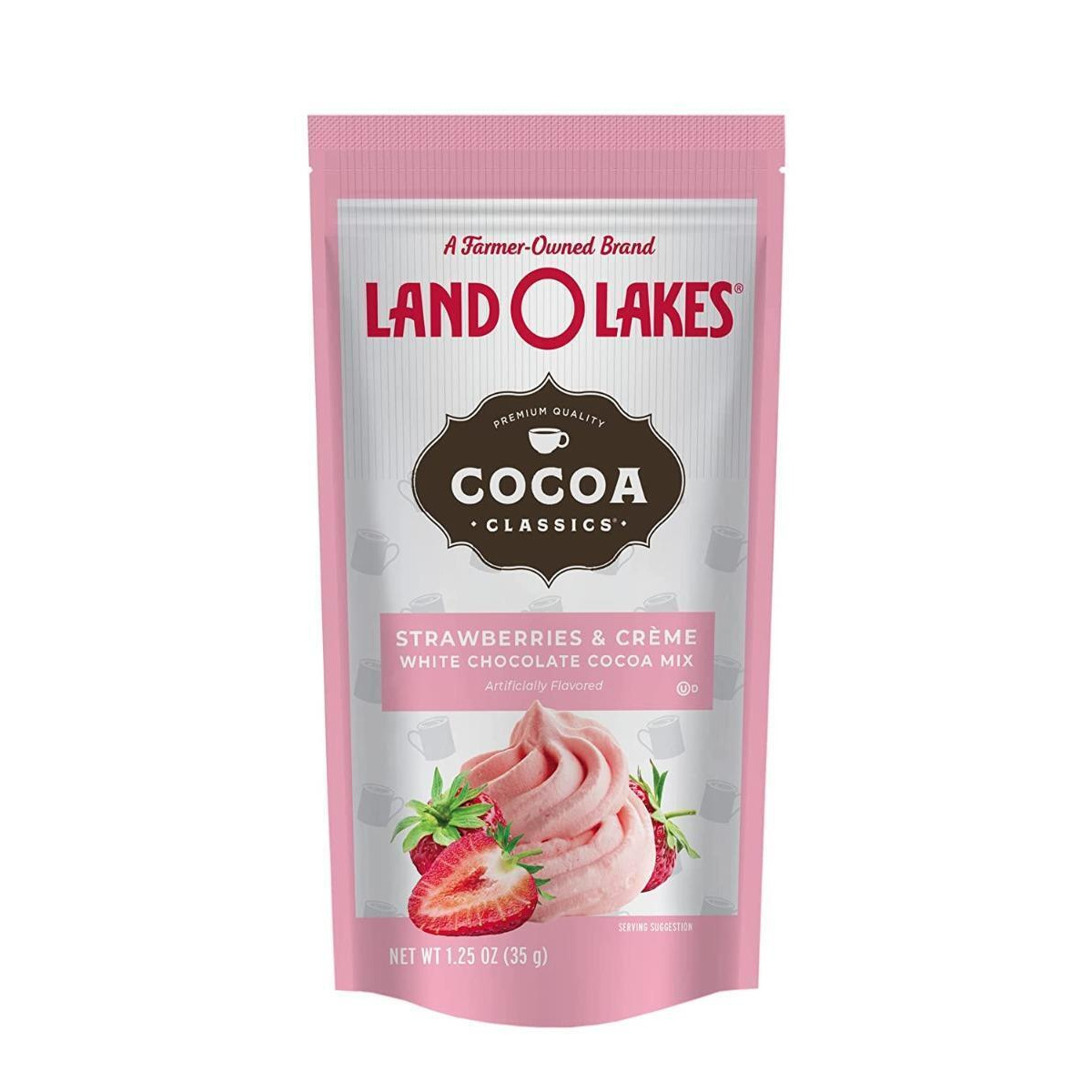 Land O Lakes KHRM00400996 1.25 oz Classic Strawberry White Cocoa Mix