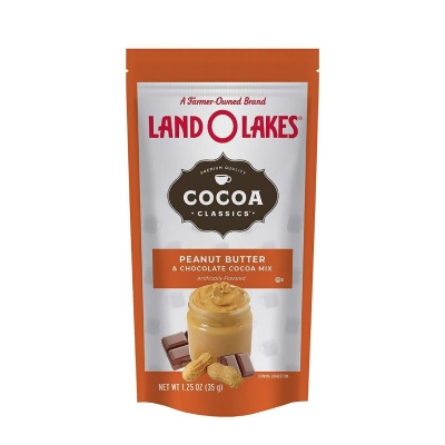Land O Lakes KHRM00401009 1.25 oz Classic Peanut Butter Chocolate Cocoa Mix 