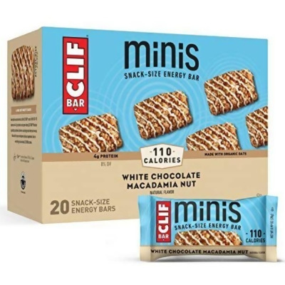 Clif Bar CBCCCC37295 Minis Chocolate Macadamia Nut Energy Bar, White 