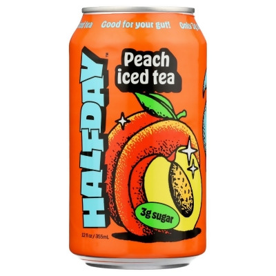 Halfday KHLV00385066 Tea Green Peach Tonic Beverages - 12 fl oz 