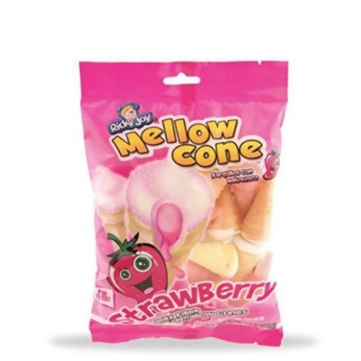 Ricky Joy 2202253 3.53 oz Mellow Cone Strawberry Jelly - Pack of 18 