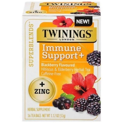 Twining Tea 400165 Superblends Immunity Zinc Tea - Pack of 6 - 16 Bag 