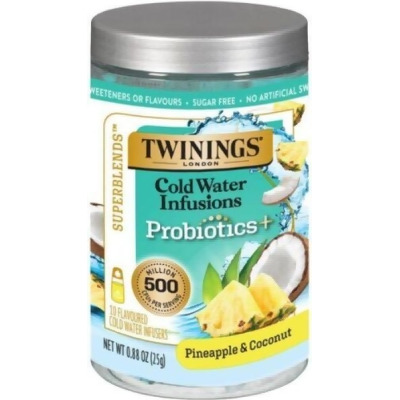 Twining Tea 400161 Cold & Probiotic Peach Iced Tea - Pack of 6 - 10 Bag 