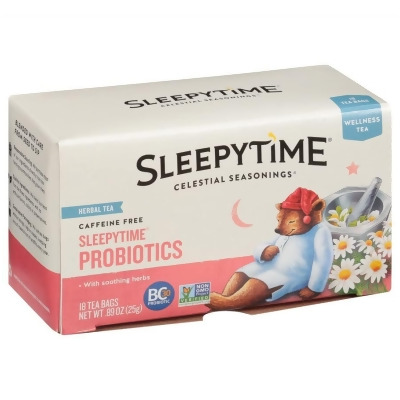 Celestial Season 2200587 Sleepytime Plus Probiotics Herbal Tea - Pack of 6 - 18 Bag 