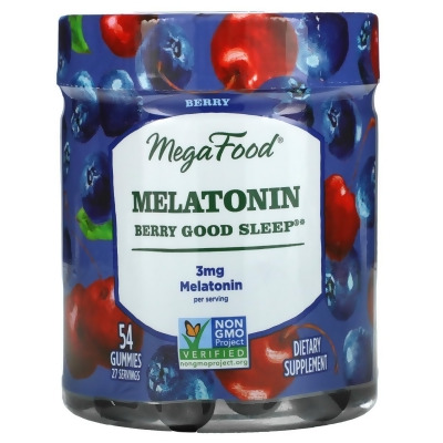Megafood 407401 Melatonin Berry Good Sleep Gummy - 54 Piece 