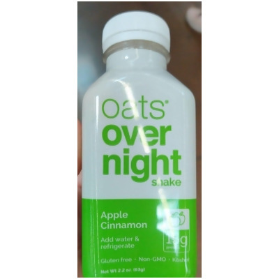 Oats Overnight 406854 2.2 oz Apple Cinnamon Protein Shake - Pack of 10 
