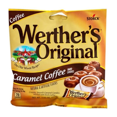 Regent Products 111897A 2.65 oz Werthers Original Sugar-Free Caramel Coffee Candy Peg Bag 