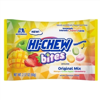 Hi-Chew 6063559 2.12 oz Original Mix Green Apple, Mango & Strawberry Chewy Candy - Pack of 12 