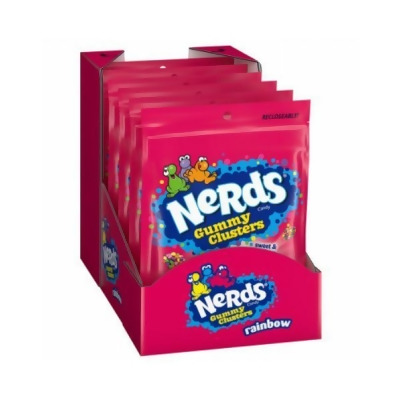 Ferrara Candy 114755 8 oz Nerds Gummy Clusters Rainbow Candy - Pack of 6 