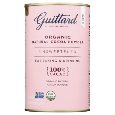 Guittard KHCH00407788 8 oz Organic Natural Unsweetened Cocoa Powder 