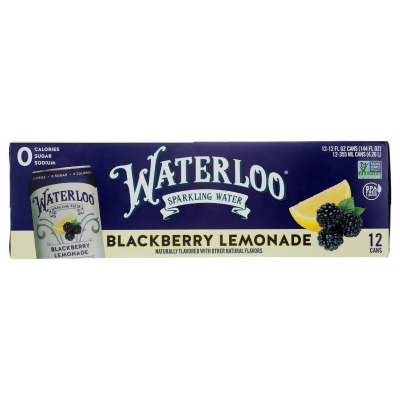 Waterloo Sparkling Water KHRM00396494 144 fl. oz Blackberry Spark Water - Pack of 12 