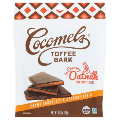 Cocomels KHLV02202302 3.5 oz Oatmilk Chocolate Toffee Bark 