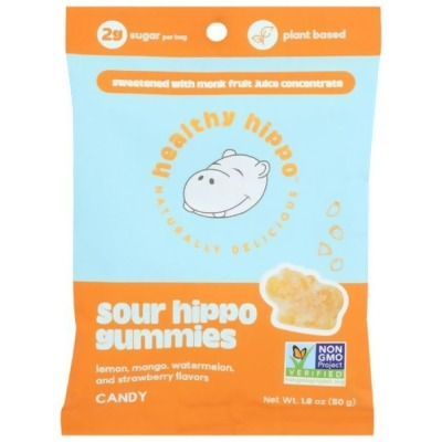 Healthy Hippo KHCH02209300 1.8 oz Sour Hippo Gummies Candy 