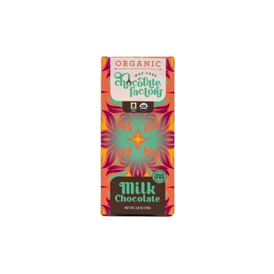 Nut Free Chocolate Factory KHLV02202794 2.8 oz Organic Milk Chocolate Bar 
