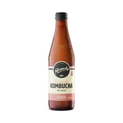 Remedy 391071 11 fl oz Kombucha Peach Tea Organic Drink - Pack of 12 