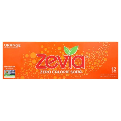 Zevia KHRM02203884 144 fl oz Zero Calorie Orange Soda 