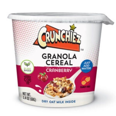 Crunchiez KHRM02302058 2.4 oz Cranberry Bowl Granola Cereal 