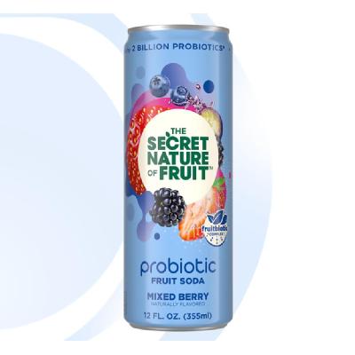 The Secret Nature of Fruit KHRM02209423 12 fl oz Mixed Berry Probiotic Fruit Soda 