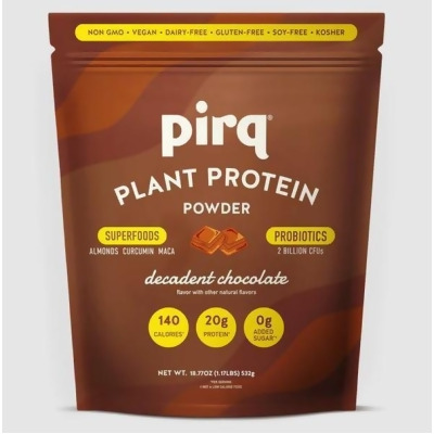 Pirq KHRM02208690 1.17 lbs Decadent Chocolate Plant Protein Powder 