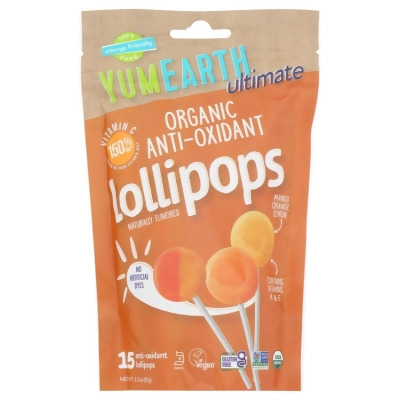 Yumearth KHRM02301779 3.3 oz Organic Antioxidant Lollipops 