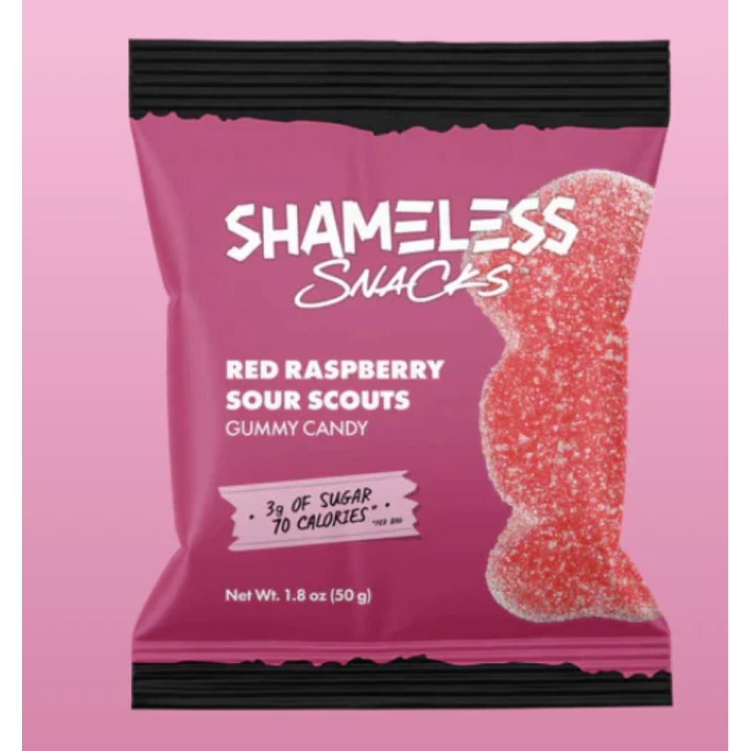 Shameless Snacks KHCH02209086 1.8 oz Sour Raspberry Scout Gummy