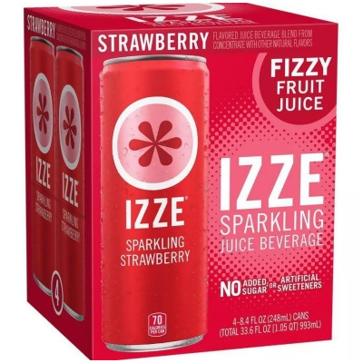 Izze Beverage KHRM02300089 33.6 fl oz Strawberry Sparkling Juice 