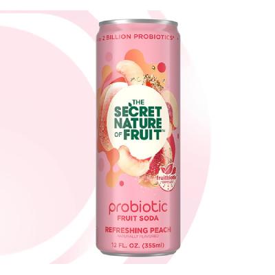 The Secret Nature of Fruit KHRM02209421 12 fl oz Refreshing Peach Probiotic Fruit Soda 