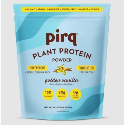 Pirq KHRM02208691 1.14 lbs Golden Vanilla Plant Protein Powder 