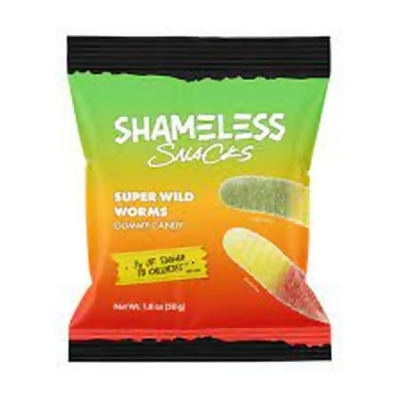 Shameless Snacks KHLV02209089 1.8 oz Super Wild Worms Gummy 