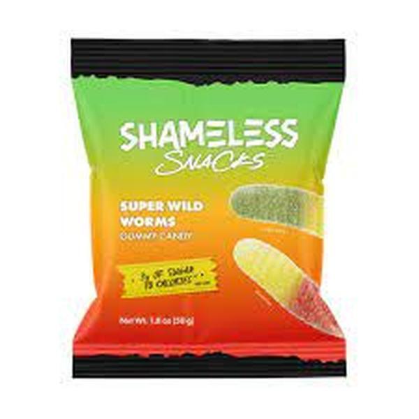 Shameless Snacks KHLV02209089 1.8 oz Super Wild Worms Gummy