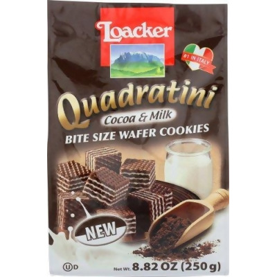 Loacker 287157 8.82 oz Quadratini Cocoa & Milk, Pack of 8 
