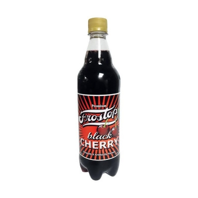 Frostop 9469545 24 oz Cherry Soda Bottle, Black - Pack of 24 