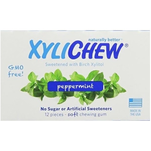 Xylichew 1555838 Peppermint Counter Display Chewing Gum, 12 Count
