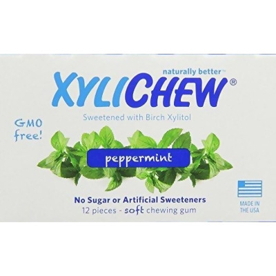 Xylichew 1555838 Peppermint Counter Display Chewing Gum, 12 Count 