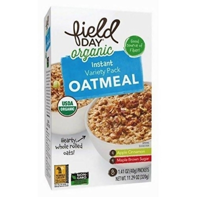 Field Day 1777341 Organic Instant Oatmeal Variety Pack, 11.29 oz 