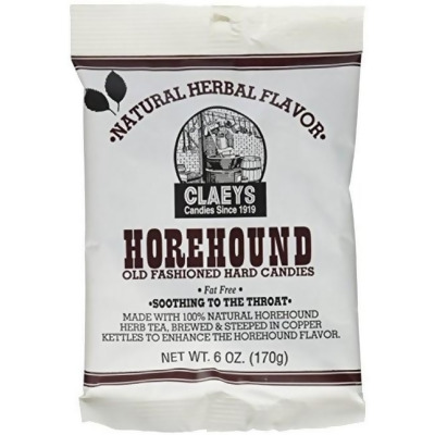 Claeys 132611 6 oz Horehound Old Fashioned Hard Candies Bag, 