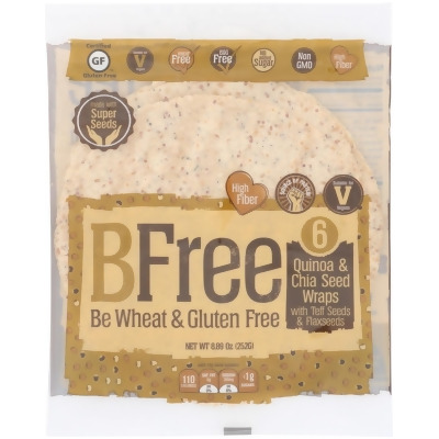 Bfree KHRM00347418 8.9 oz 9 in. Quinoa & Chia Wrap Bread, Pack of 6 