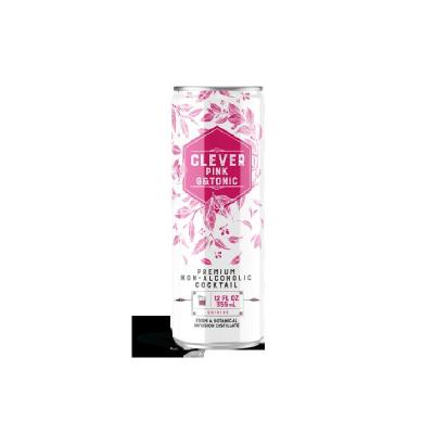 Clever KHCH00398904 48 fl oz G Tonic Non-Alcoholic Pink Mixer, Pack of 4 