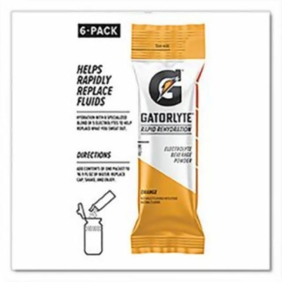 Gatorade 308-05282 16.9 oz Gatorlyte Rapid Rehydration Powder Sticks, Orange - 6 Count 