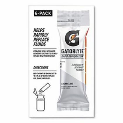 Gatorade 308-05281 16.9 oz Gatorlyte Rapid Rehydration Powder Sticks, Cherry Lime - 6 Count