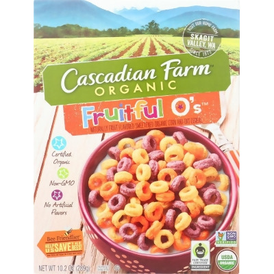 Cascadian Farm KHFM00287714 Fruitful Os Cereal, 10.2 oz 