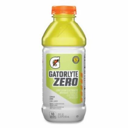 Gatorade 308-05286 20 oz Gatorlyte Zero Electrolyte Beverage, Lemon Lime - 12 Count 