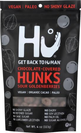 HU KHCH00338735 Chocolate Covered Hunks Sour Golden Berries, 4 oz 