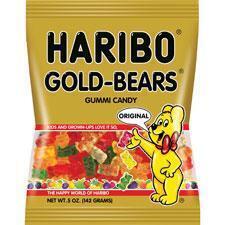 Haribo HRB30220 Gold-Bears Gummi Candy, Multicolor