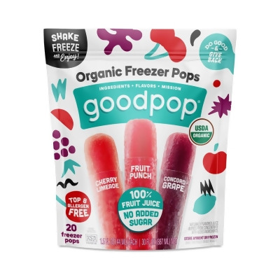Goodpops KHCH00397264 30 fl oz Organic Freezer Pops, 20 Count 