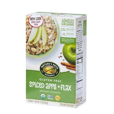 Natures Path KHLV00101300 Gluten Free Spiced Apple with Flax Oatmeal, 11.3 oz 