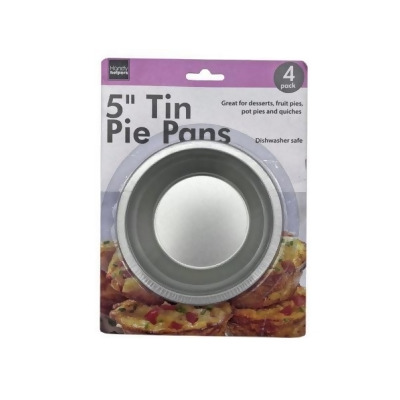 Kole Imports GE766-2 5 in. Tin Pie Pans, Pack of 4 - Case of 2 